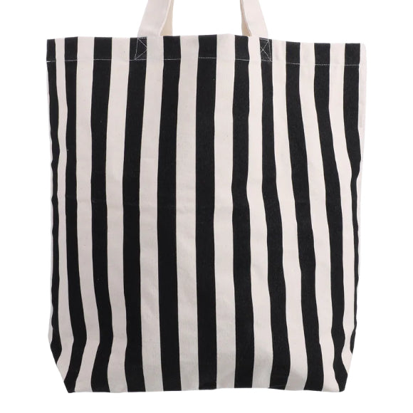 Baumwollbeutel Cotton Bag Stripes black – Pappsalon